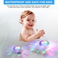 thumbnail image 3 of Luz de baño subacuática, lámpara flotante LED Disco Aqua Glow Multicolor Intermitente Baño Estanque Piscina Spa Bañera de hidromasaje Fiesta Luz nocturna Baño Iluminar juguete con 7 modos de patrón brillar Electrónica, 3 of 5
