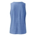 thumbnail image 5 of Delliss Women's Simple V Neck Sleeveless T-Shirt Loose Tunic Tank Blouse, 5 of 5