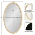 thumbnail image 6 of Kate and Laurel Hogan Modern Wooden Oval Wall Mirror, 24 x 36, Natural Wood, Transitional Rounded Mirror for Use as Bathroom Mirror or Entryway Mirror Decor, 6 of 9