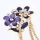 thumbnail image 5 of Horquilla para el pelo con flores para mujer, con borlas y cuentas de cristal y diamantes de imitación. Púrpura, 5 of 7