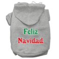 thumbnail image 1 of Feliz Navidad Screen Print Pet Hoodies Grey S (10), 1 of 1