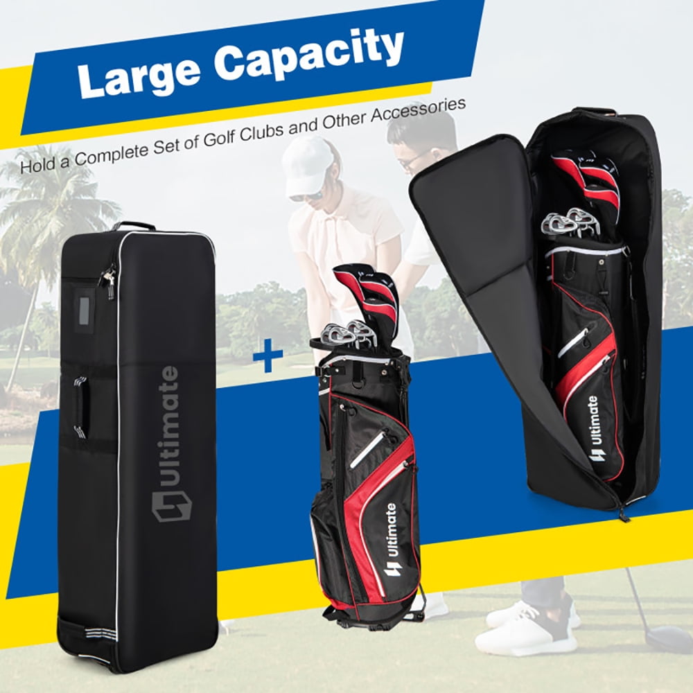 Canddidliike Soft-Sided Golf Travel Bag with Wheels, Golf Travel Bags with Wheels for Airlines, Golf Club Bag Protection, Extra Storage Pocket