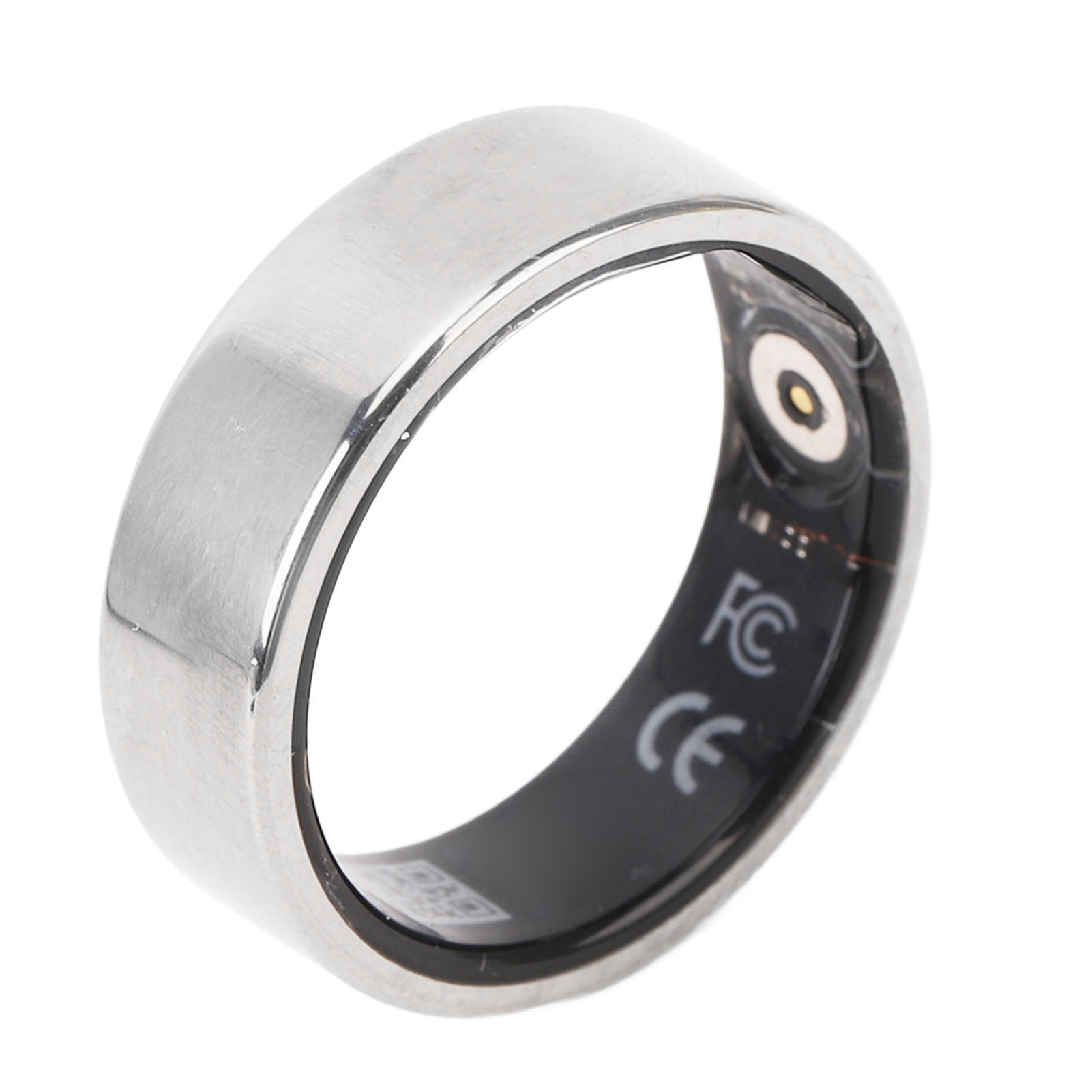Bague Connectée Santé - Tracker Sommeil, Température, Pas, Étanche, Autonomie 7 Jours, Taille 12 (25 Mm), Noir