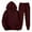Wine, variant on Men's Hoodie Tracksuit Sweatsuits Set 2 Piece Hooded Sweatshirts and Sweatpant Sets Color Navy Size S