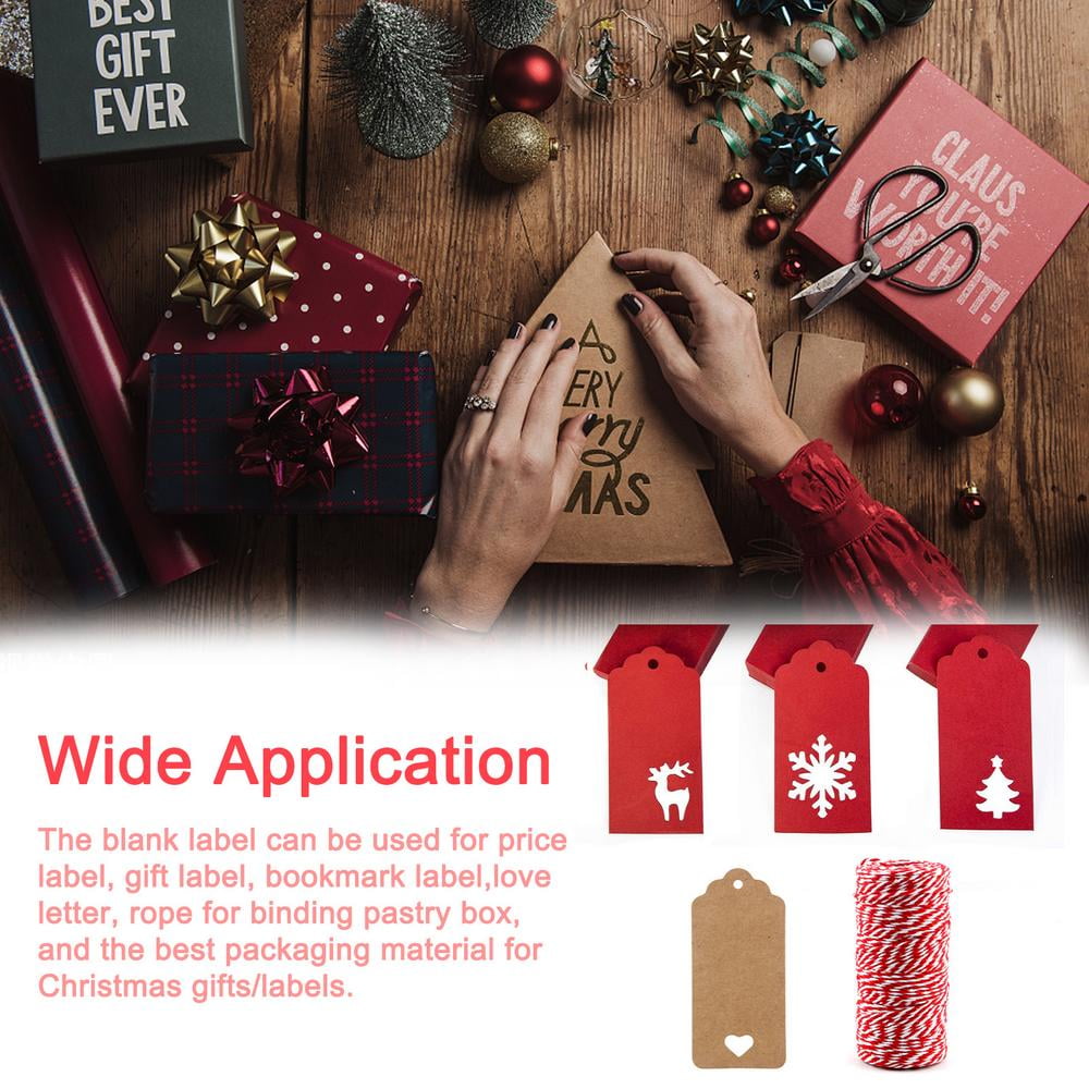 Sukalun 48 PCS Christmas Gift Tags, Christmas Labels with ...