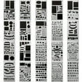 thumbnail image 2 of Under $5 Drawing Template, White Drafting Templates, 20-Piece Diy Drawing Template Set, Pet Stencils for Scrapbooking, Journaling, And Crafting, Multi-Shape Design, by Goohae, 2 of 6