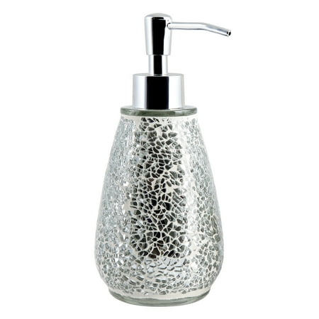 Better Homes & Gardens Grey Glimmer Mosaic Glass Bathroom Lotion Pump