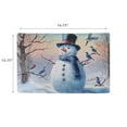 thumbnail image 3 of Maison Concepts Placemat Plastic Placemat Blue Jay and Snowman - Set of 12 - 10.75 L x 16.75 W, 3 of 3