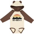 thumbnail image 3 of Inktastic Fort Worth Texas Skyline Retro Boys or Girls Long Sleeve Baby Bodysuit, 3 of 5