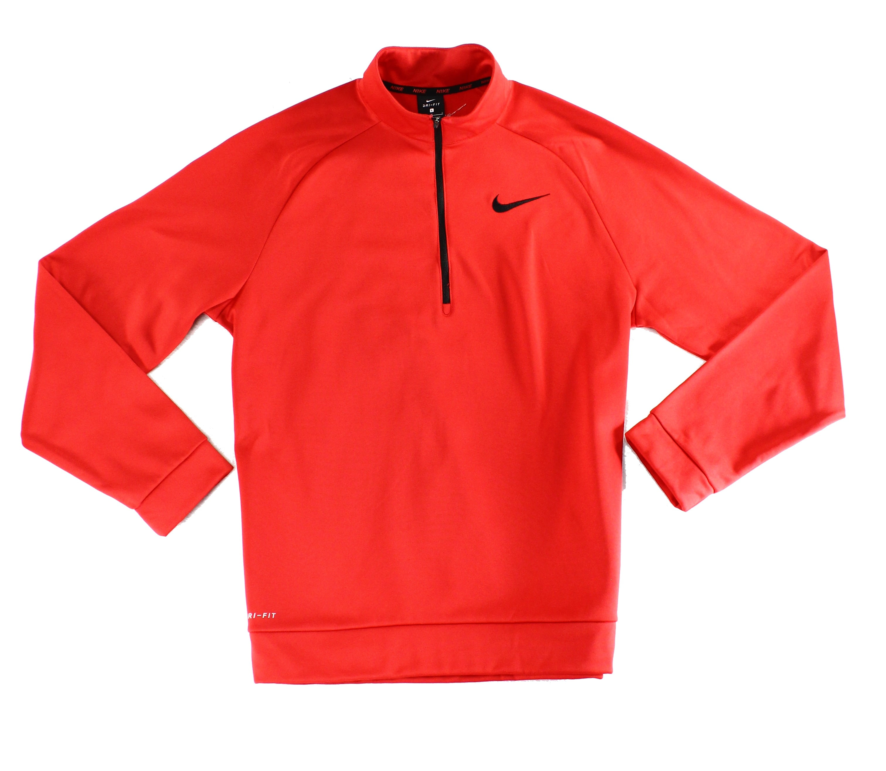 Nike - Nike NEW Bright Red Mens Size Large L Mock-Neck Logo 1/2 Zip Sweater - Walmart.com 