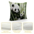 thumbnail image 4 of COMIO  Panda Pillow Covers Chinese Throw Pillows Cover Green Bamboo Black White Cute Animal Decorative Pillowcase Watercolor Chinoiserie Cushion Case Home Decor for Couch Sofa Beddin, 4 of 5