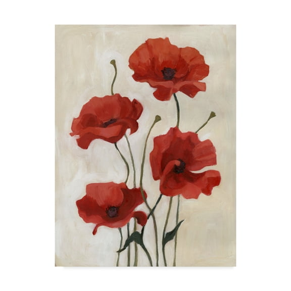 Trademark Fine Art 'Poppy Bouquet III' Canvas Art by Emma Scarvey