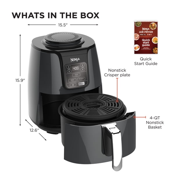Ninja 4-Qt Air Fryer - Portable air fryers for ecommerce - Walmart