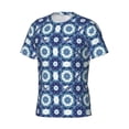 thumbnail image 5 of Qekee Vintage Blue Classic Fit T-Shirt Men's Shirt Men's Tight Short Sleeves for Exercise, Running, Mountaineering - Vintage Blue, 5 of 9