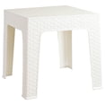 thumbnail image 1 of Sunnydaze 17.75" Square Polypropylene Outdoor Patio Side Table - White, 1 of 10
