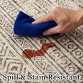 thumbnail image 5 of Area Rug 5'x7' Boho Textured Design Living Room Non Slip Low-Pile Soft Tribal Print Bedroom Rug Stain Resistant Playroom Carpet Office Beige, 5 of 7