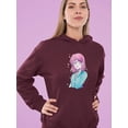 thumbnail image 2 of Manga Schoolgirl Grinning Hoodie Women -Image by Shutterstock, Female x-Large, 2 of 4