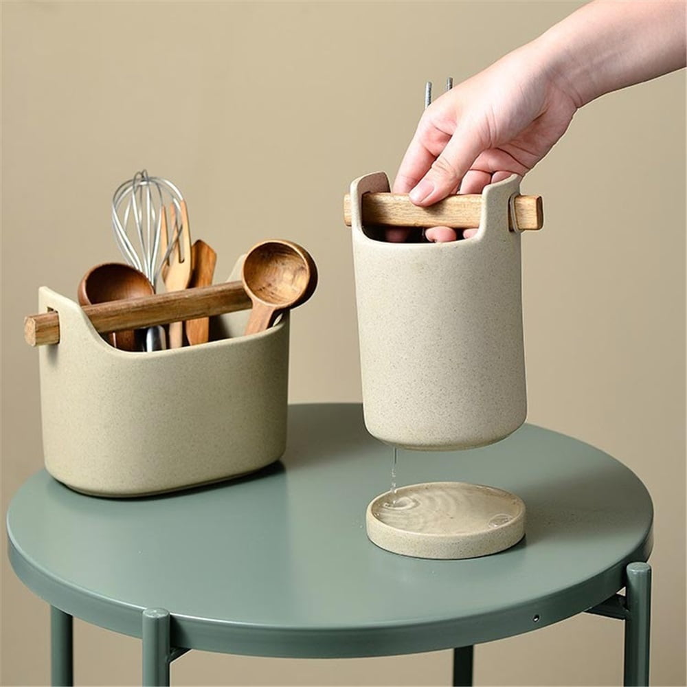 Kitchen Utensil Holder Ceramic Utensil Crock Cooking Tool Spatula Organizer