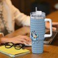 thumbnail image 6 of Zofaai Bluey Pattern 40OZ Ice Cup with Handle, Stainless Steel Heat Preservation Cup Suitable for Car Cup Holder, Travel, Office, Unisex, 6 of 8