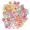 thumbnail image 2 of jifeng 200 Pcs Mix Square Acrylic Alphabet Beads Charms Large Hole DIY Crafts 3 #, 2 of 9