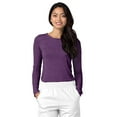 thumbnail image 3 of ADAR UNIFORMS 3 Pack Women's Comfort Long Sleeve T-Shirt/Underscrub Tee - 2903 - Heather Eggplant - XXS, 3 of 7