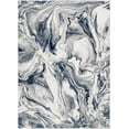 thumbnail image 2 of Well Woven Feye Abstract Blue Painterly Style Soft Glam Distressed Area Rug 8x10 (7'10" x 9'10"), 2 of 8