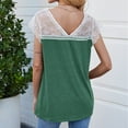 thumbnail image 4 of Haute Edition V-Neck Lace Flowy Tee, 4 of 4