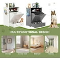 thumbnail image 7 of Haverchair Pet Feeder Station,Dog Food Storage Cabinet Container with 2 Pull Out Dog Elevated Bowls and Hanger,Pet Toy Storage Organizer,Feeding & Watering Pet Supplies (Gray), 7 of 7