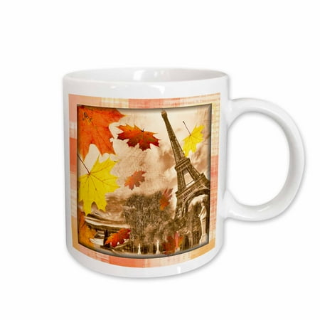 

3dRose Grunge Paris Ceramic Mug 11-ounce