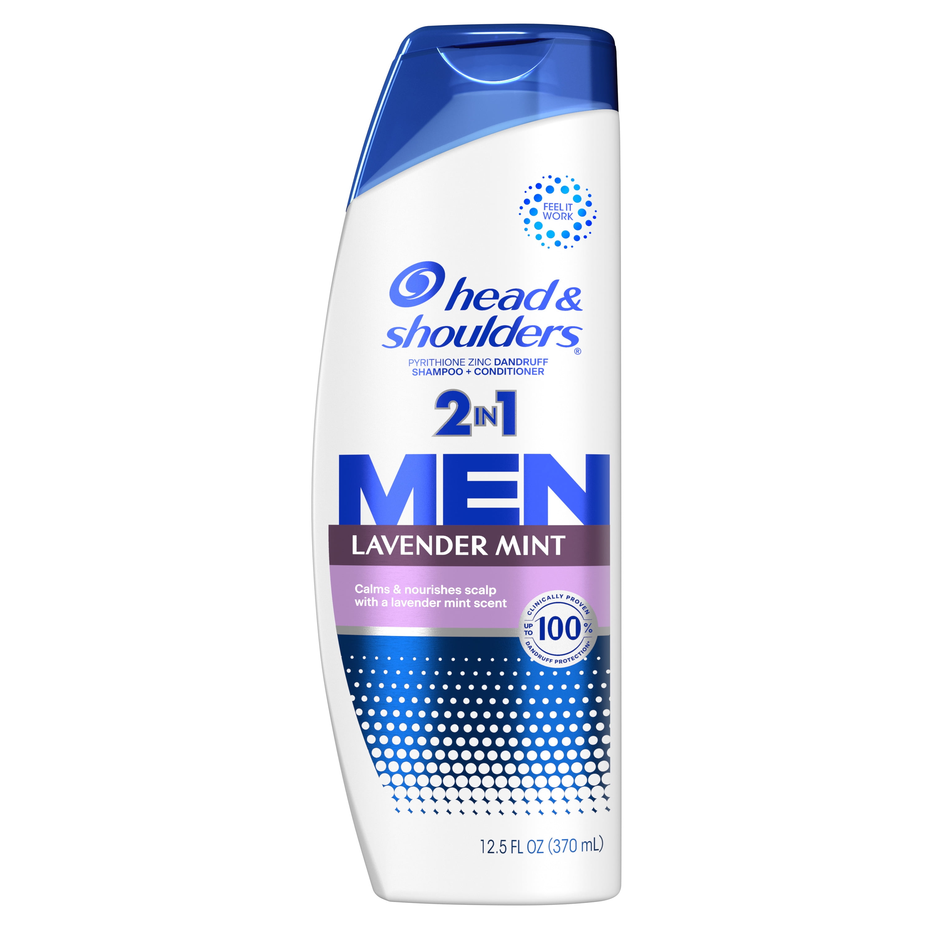 (3 pack) Head and Shoulders Men 2 in 1 Dandruff Shampoo and Conditioner, Lavender Mint, 12.5 oz