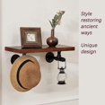 thumbnail image 5 of grid cool Pipe Bracket, Industrial Style Wall Shelf Bracket, Black Bracket, Decorate Kitchen, Living Room, Bedroom, Office., 5 of 5