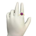 thumbnail image 3 of AoneJewelry 10K Rose, White & Yellow Gold Pink Topaz Black Diamond Ring, 3 of 4