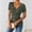 #0365-Army Green, variant on Women's Tees V Neck Short Sleeve Wrap Ruched Button Decor Tops Casual Slim Fit Stylish T Shirts Gift