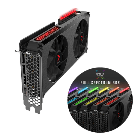 PNY - NVIDIA GeForce RTX 3060 12GB XLR8 Gaming REVEL EPIC-X RGB Dual Fan Graphics Card - Black