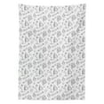 thumbnail image 3 of Ambesonne Wedding Tablecloth Rectangular Table Cover, Flower Bouquet Cake, 60"x90", Black White, 3 of 4
