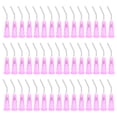 thumbnail image 1 of EeaseMX 100 agujas dentales desechables con punta doblada para composite, herramienta de limpieza dental (18 g, 1,2 mm, rosa), 1 of 8