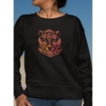 thumbnail image 2 of Bear Glowing In The Dark Sweatshirt Women -Image by Shutterstock, Female XX-Large, 2 of 4