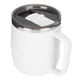 thumbnail image 4 of Taza de café de acero inoxidable de 400 ml, antiescaldaduras, con tapa, ideal para el hogar y la oficina, regalo ideal (blanco), 4 of 13