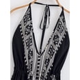 thumbnail image 2 of Women Wild Floral Print Backless Sexy Beach Bohemian Maxi Dress Lady High-Low Tassel Strapless Vacation Boho Dress, 2 of 6