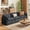 Dark Gray, variant on Couch for Living Room, Gizoon 110.2" Corduroy Modern Sofa with 3 Seats and Double Layer Deep Soft Cushion for Apartment Office, Black Finish