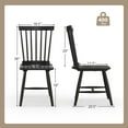 thumbnail image 3 of Costway Windsor Dining Chairs Set of 2 Armless Spindle Back Solid Rubber Wood Black, 3 of 9