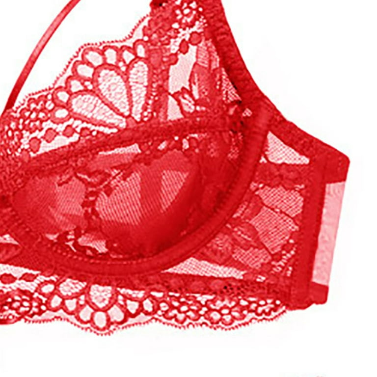 Unique Bargains Women's Plus Size Lingerie Lace Full Cup Push Up Bra and  Panty Set