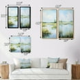 thumbnail image 4 of Designart "Meadow Calm Waters II" Meadow Framed Wall Art Set Of 2 - Green Landscapes Framed Canvas Set For Living Room Decor, 4 of 7