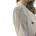 thumbnail image 1 of Hioecau Fringe Rhinestone Epaulette Waterdrop Shoulder Epaulette Sparkling Tassel Epaulet Accessory for Costume Party Stage Performance, 1 of 8