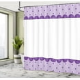 thumbnail image 4 of Ambesonne Vintage Shower Curtain, Lace Pattern Classical Dots, 69"Wx84"L, Lilac White, 4 of 4