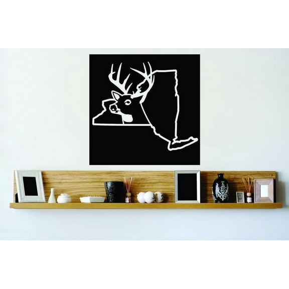 Custom Decals New York Wild Life Deer Buck Hunt Bathroom 20x20"