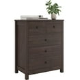 thumbnail image 2 of DSstyles Drawer Chest Dresser Storage Organizers Drawers Small Heavy Duty Solid Structure 5 Drawers Dresser with Round Shape Handle for Bedroom and Living Room in Dark Brown, 2 of 7
