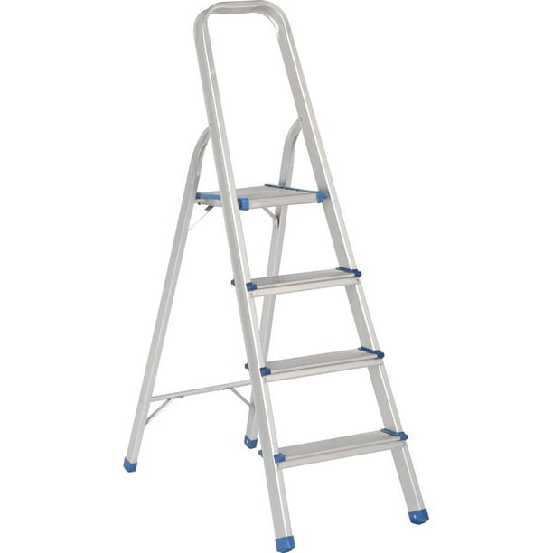 Escalera Plegable Tipo Taburete 4 Escalones Aluminio Surtek ETTA4