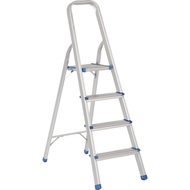 Escalera Plegable Tipo Taburete 4 Escalones Aluminio Surtek ETTA4