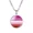 Lipstick Lesbian, variant on Unisex Alloy 18mm Simple Round Cool Colorful Stripes Non-binary Flag LGBT Gay Pendant Necklace Equality Eternity Love Pride Jewelry